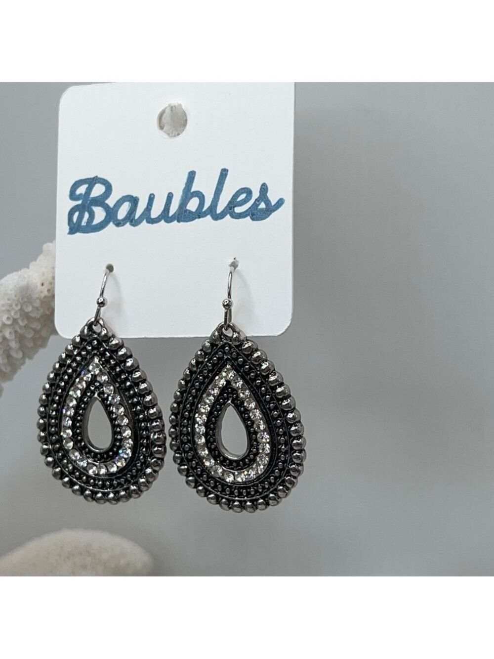 Baubles Silver Teardrop Earrings